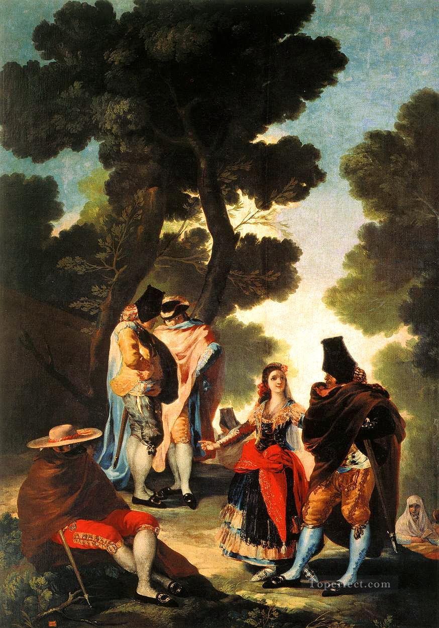 La maja y los enmascarados Francisco de Goya Pintura al óleo
